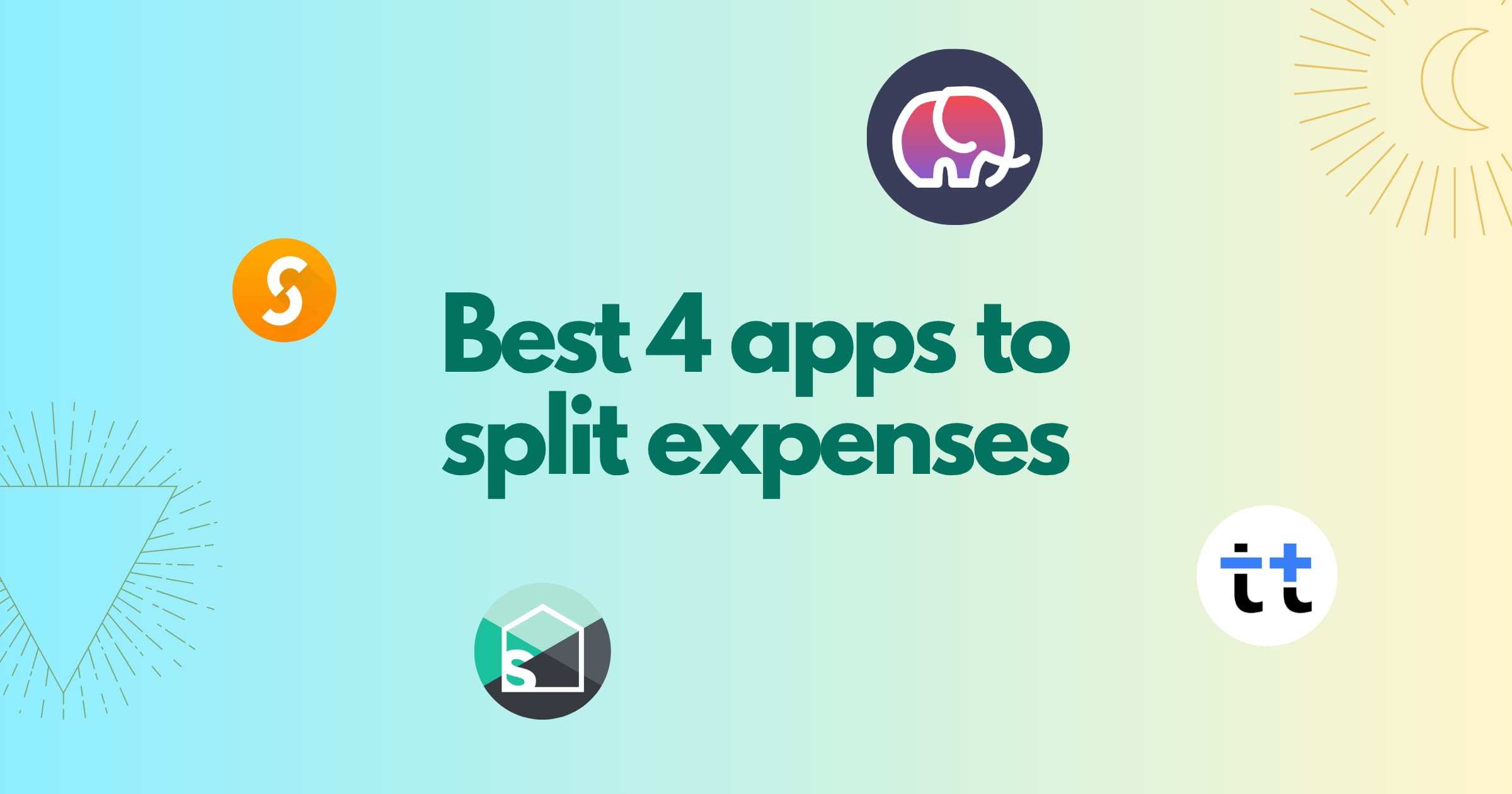 Logos of Splital, Splitwise, Tricount, and Splid, four expense-splitting apps.