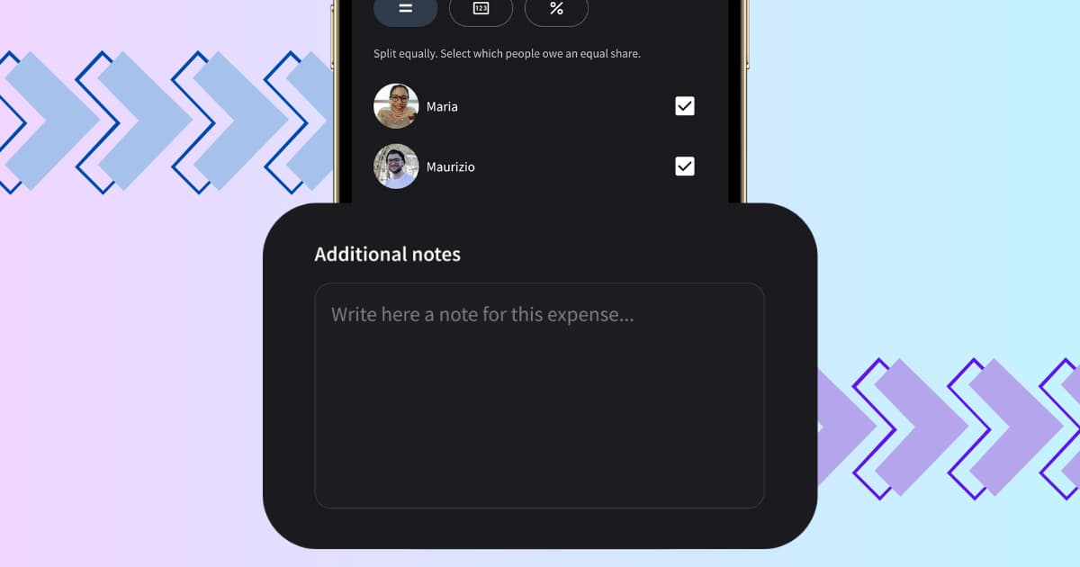 Feature to add notes to expenses.