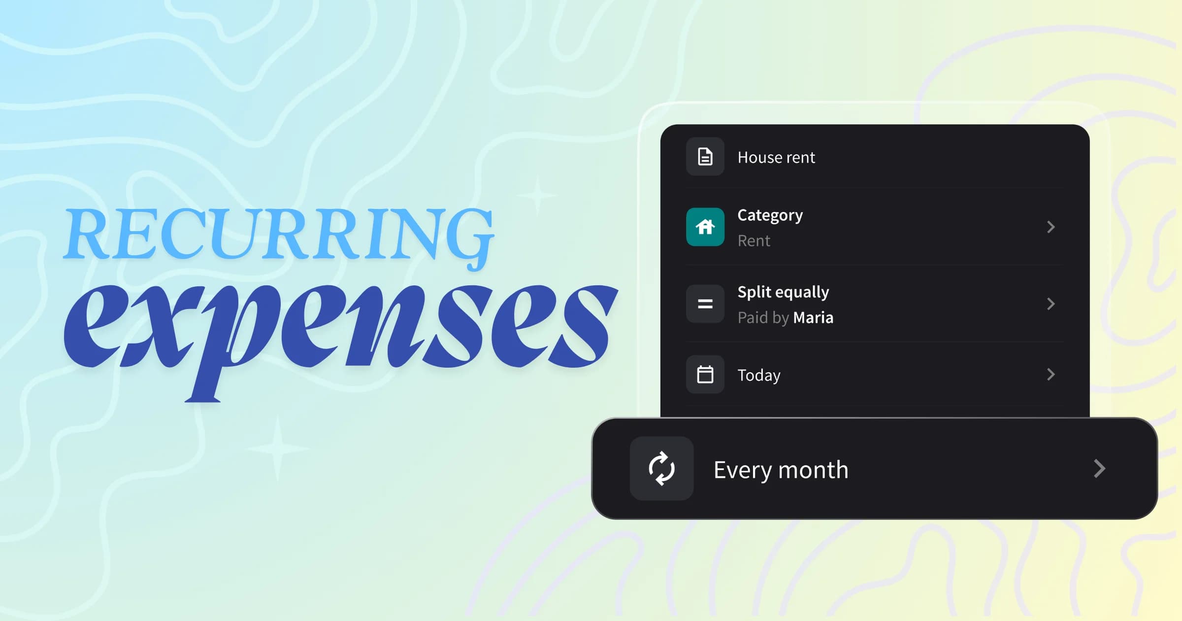 Recurring expenses in Splital: set it once and it's added automatically.