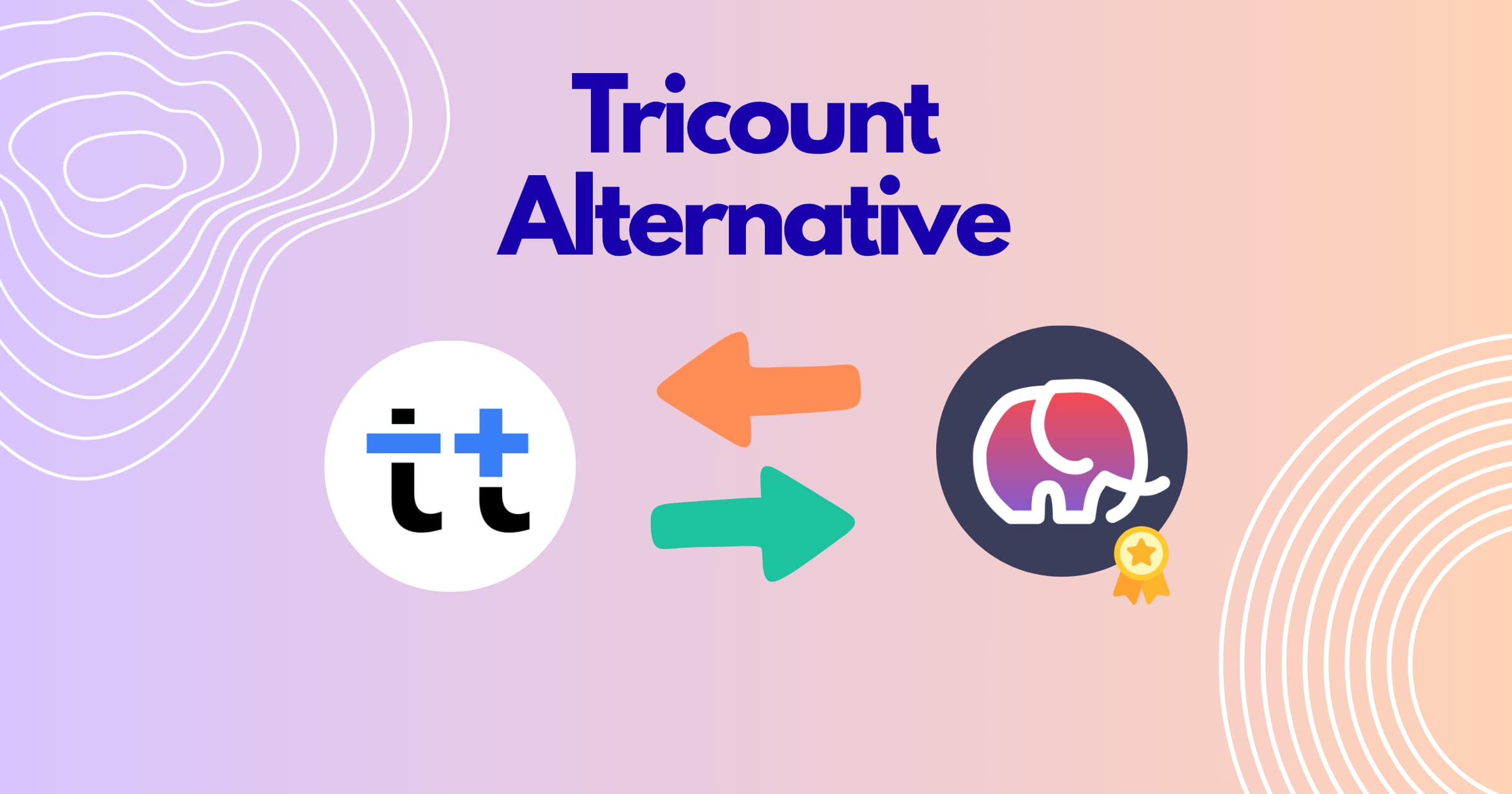 Tricount and Splital logos with arrows between them.