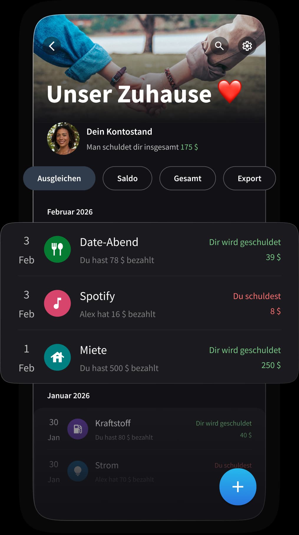 Ein Paar, das seine gemeinsamen Ausgaben verwaltet.