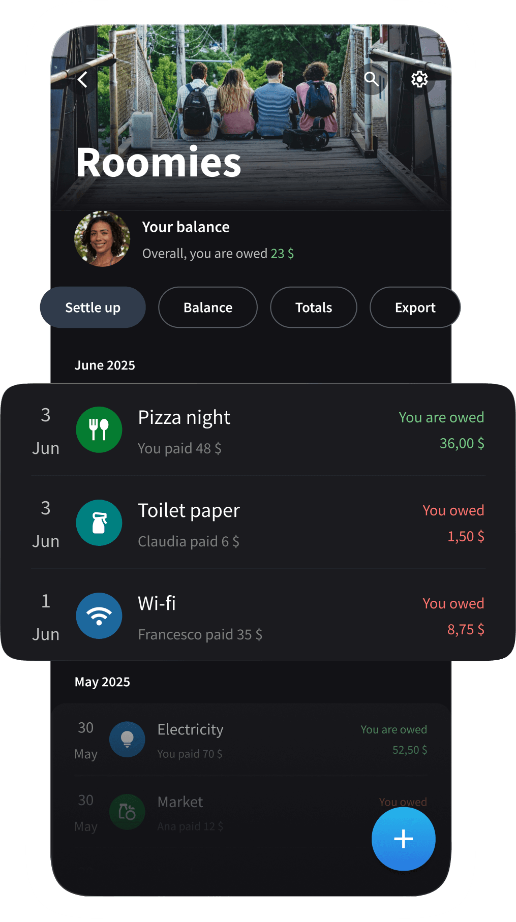 Roommates splitting household expenses together.