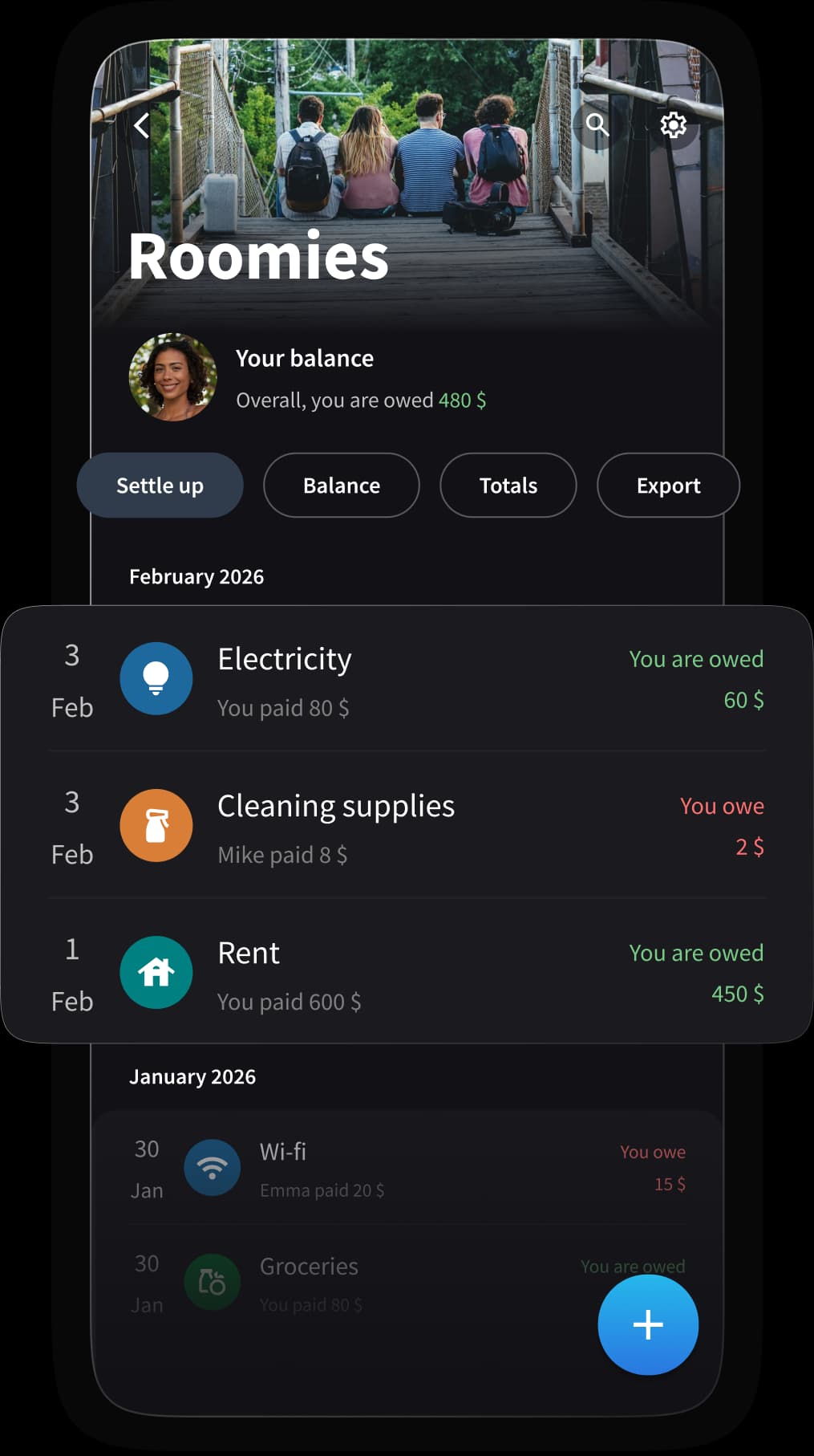 Roommates splitting household expenses together.