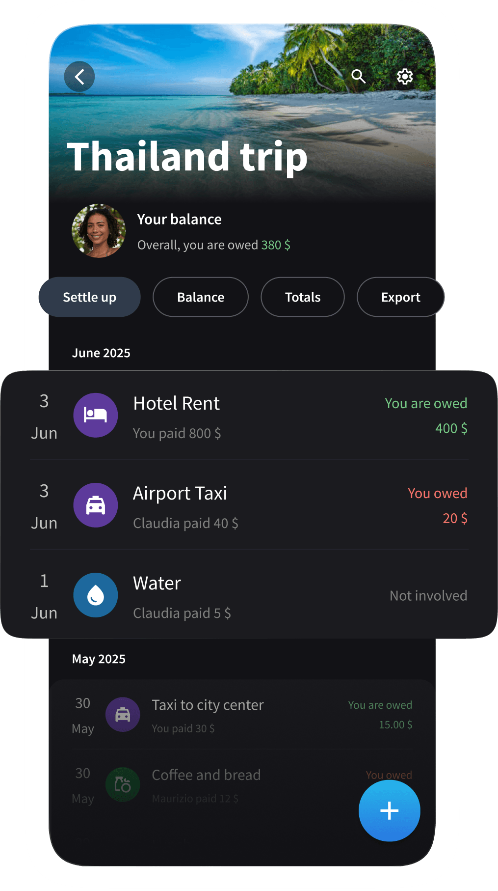 Friends splitting expenses during a trip together.