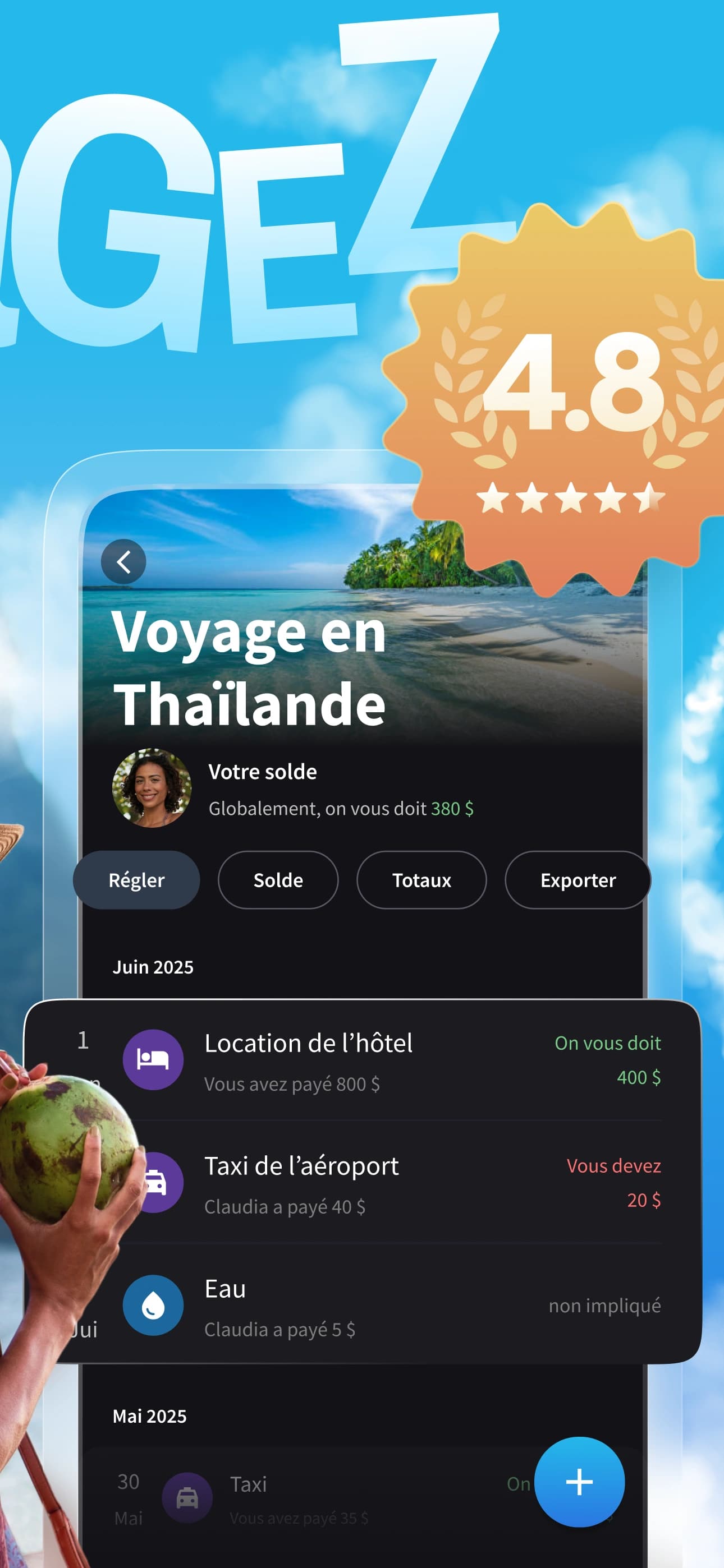 Splital a une note moyenne de 4,8 sur 5