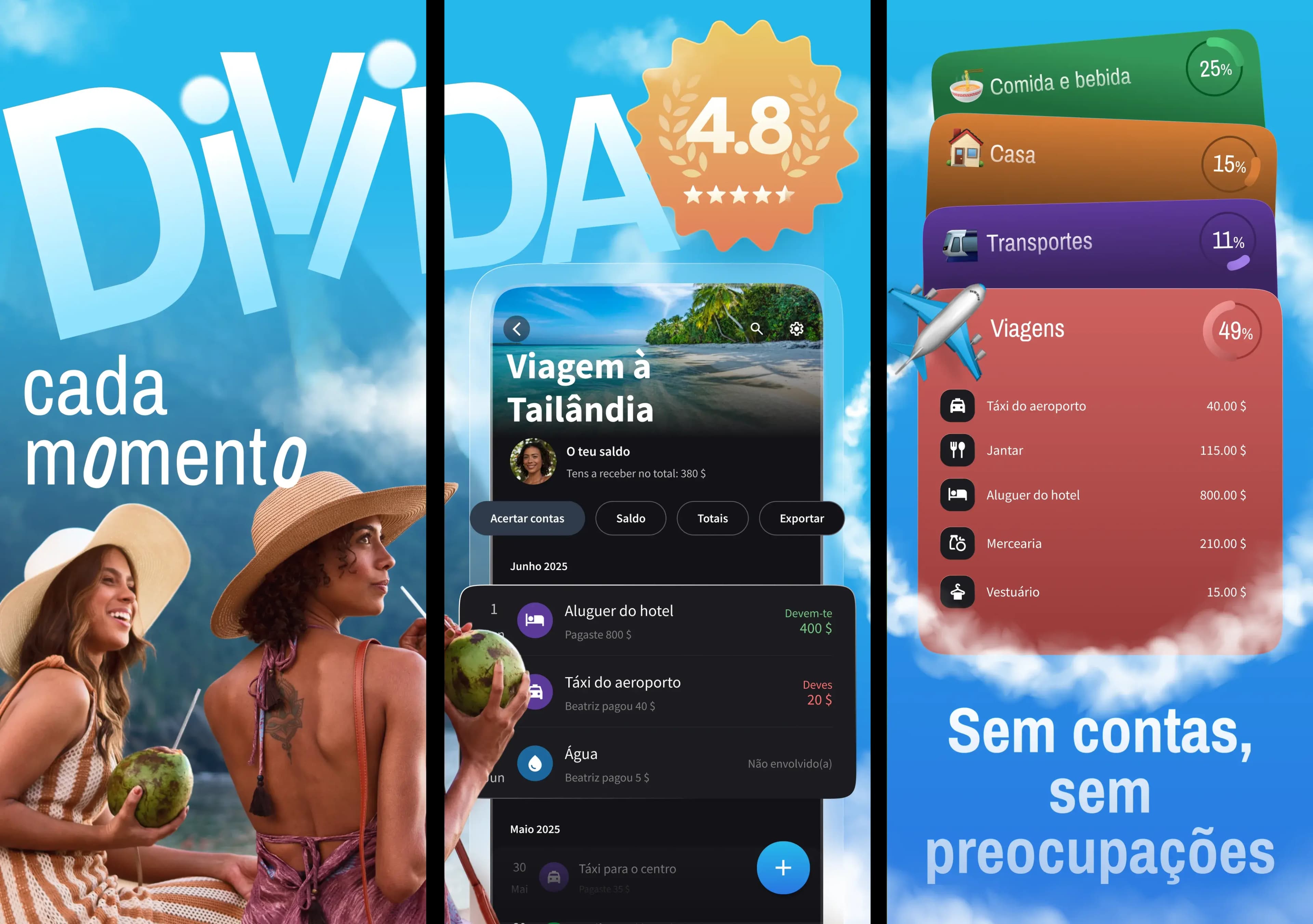 O Splital, uma alternativa grátis ao Splitwise, dividindo despesas compartilhadas entre amigos no iPhone e no Android.