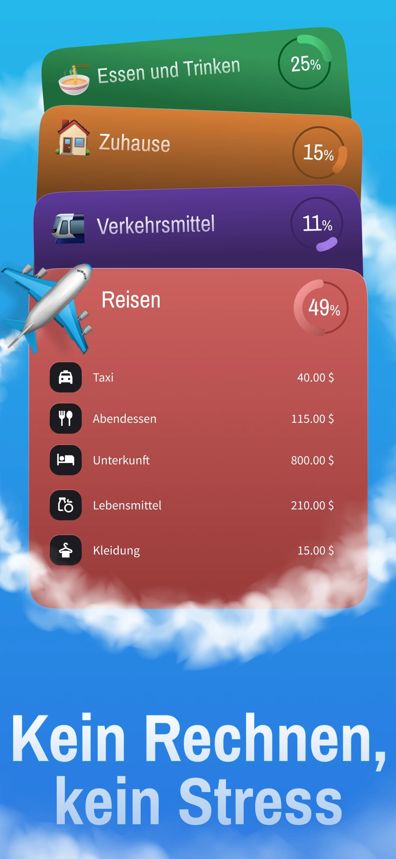 Automatische Ausgabenkategorisierungsfunktion
