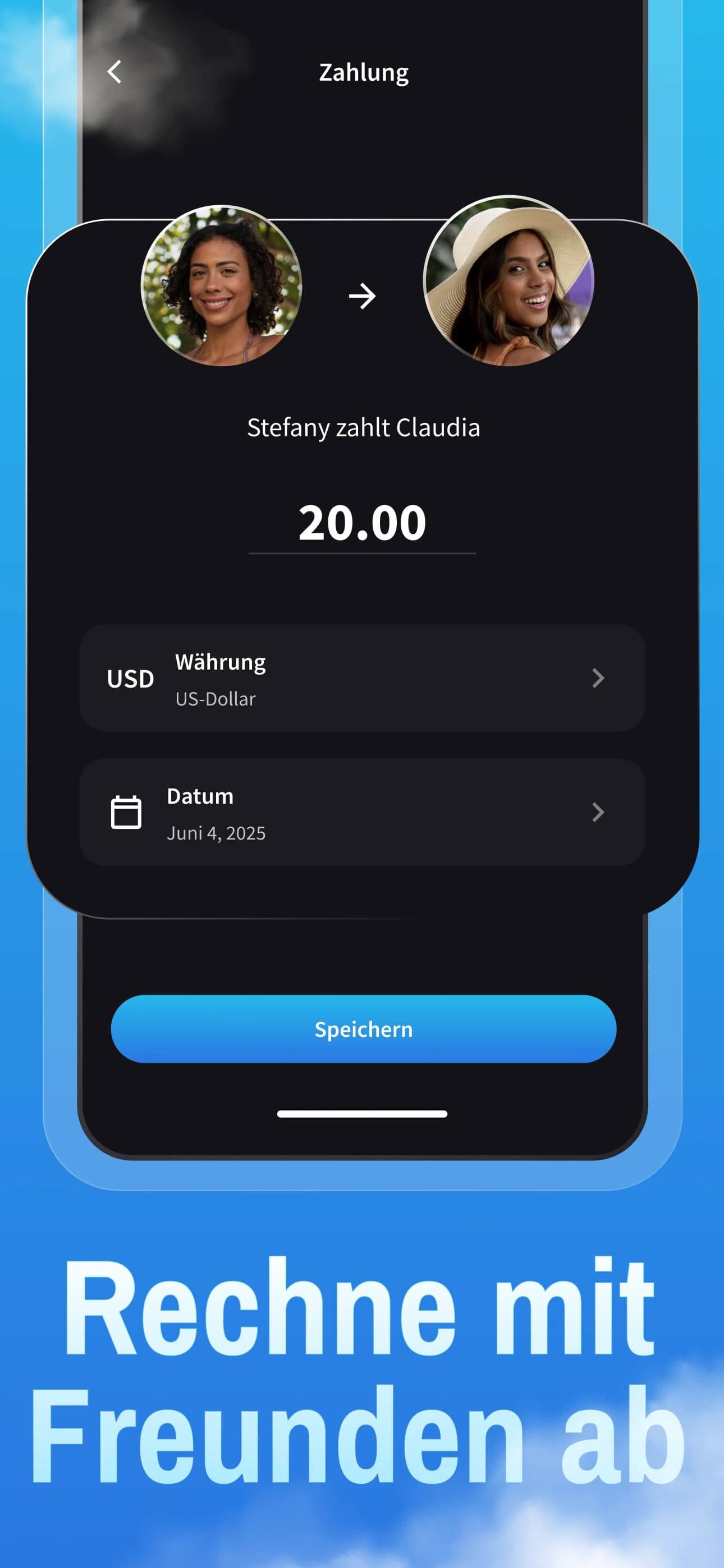 Abrechnungsbildschirm