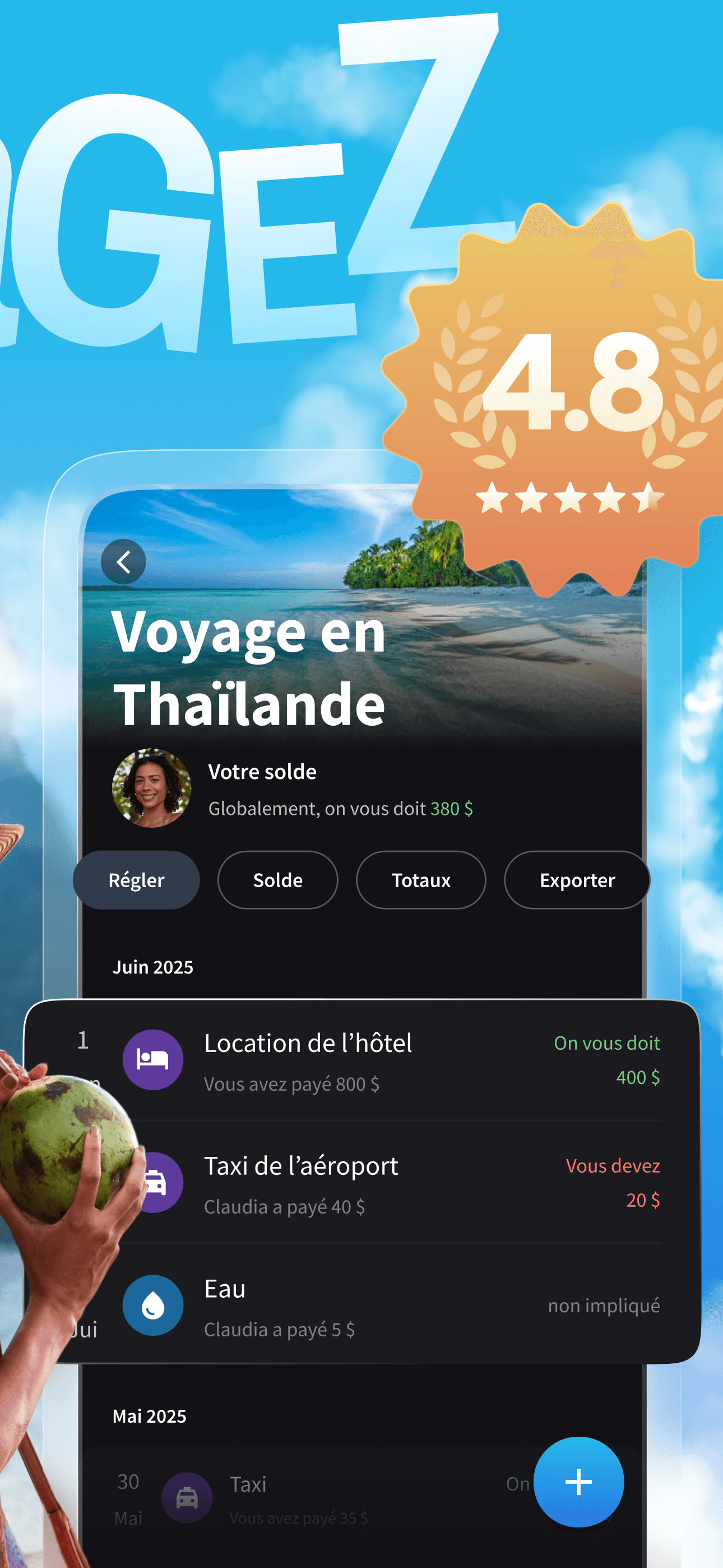 Splital a une note moyenne de 4,8 sur 5