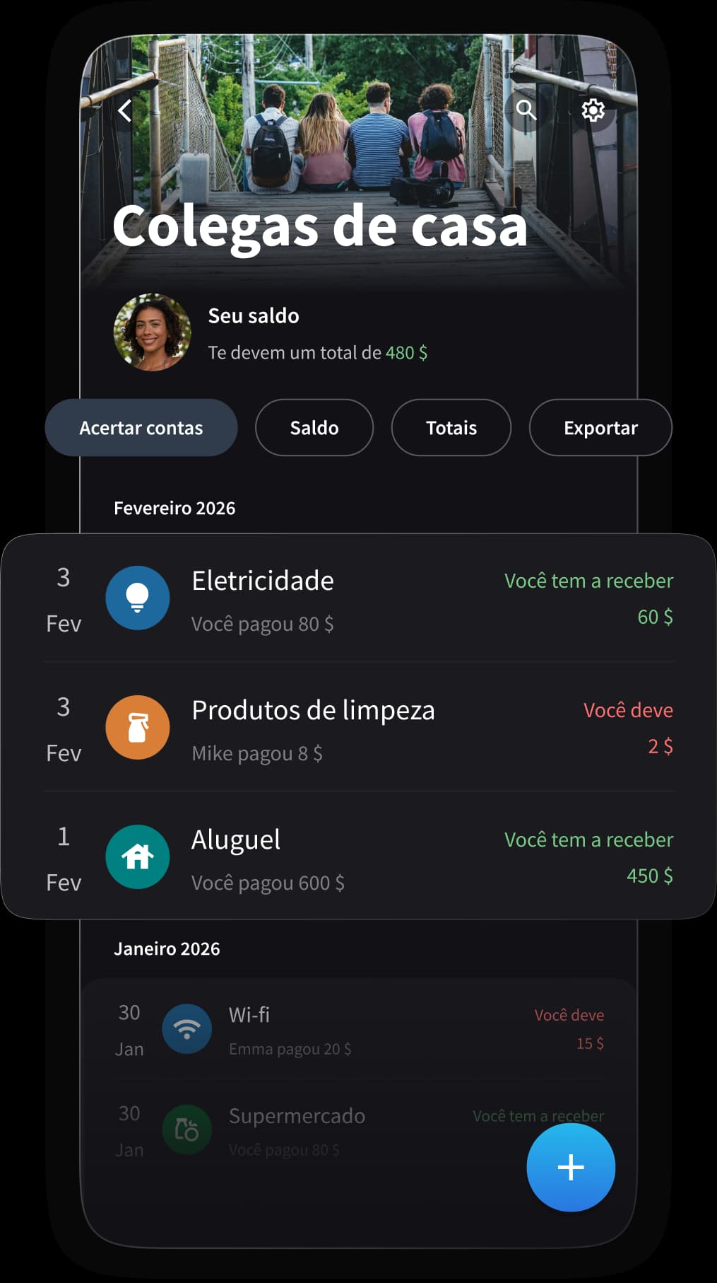 Colegas de quarto dividindo as despesas domesticas juntos.