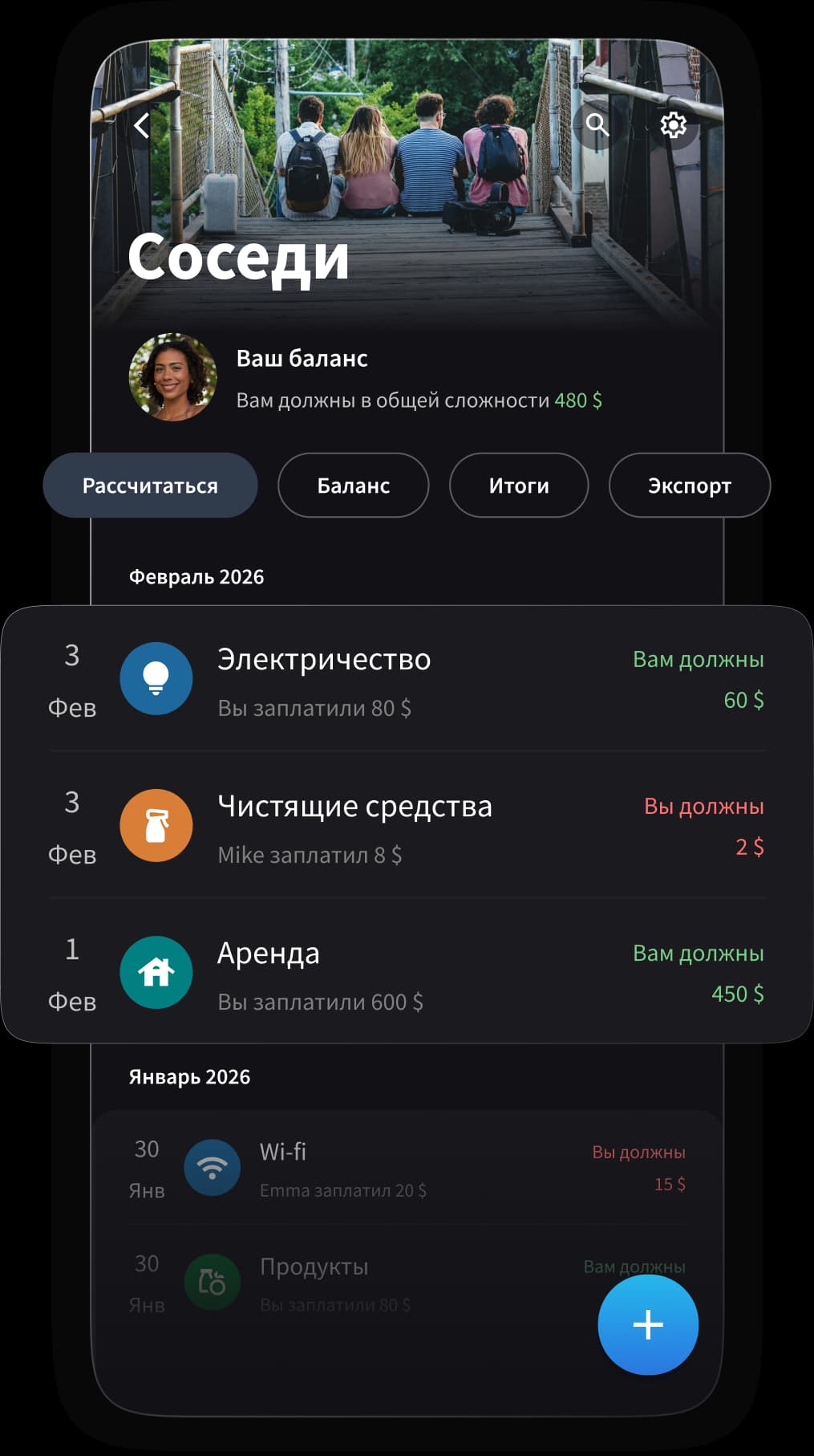 Соседи по комнате, совместно оплачивающие бытовые расходы.